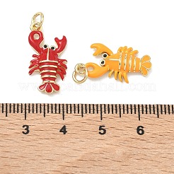 Brass Enamel Pendants&nbsp;KK-K417-02G
