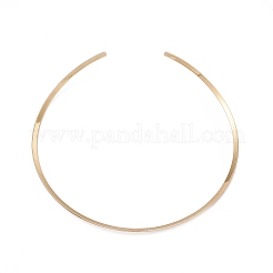 PVD Vacuum Plating 304 Stainless Steel Floral Textured Wire Necklace Making&nbsp;STAS-B036-05G