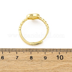 Brass Adjustable Finger Rings for Women&nbsp;RJEW-U053-04G