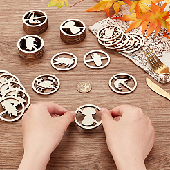 100Pcs 5 Styles Unfinished Wooden Cutouts&nbsp;WOOD-OC0002-88