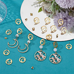 30Pcs 201 Stainless Steel Stud Earring Findings&nbsp;STAS-BBC0001-68