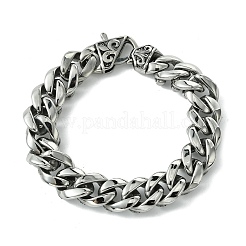 304 Stainless Steel Cuban Link Chain Bracelets for Women Men&nbsp;BJEW-C063-04AS