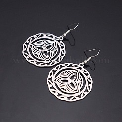 304 Stainless Steel Dangle Earrings for Women&nbsp;WGE2C2B-01