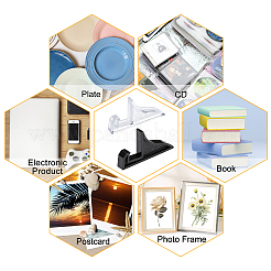 20Pcs 2 Colors Plastic Photo Frame Display Stands&nbsp;ODIS-PH0001-50