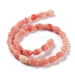 Synthetic Coral Carved Beads&nbsp;CORA-D033-B01-A
