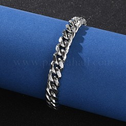 304 Stainless Steel Cuban Link Chain Bracelets for Men&nbsp;BJEW-Z081-01P-03