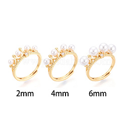 Crown Brass Micro Pave Cubic Zirconia Cup Peg Ring Settings&nbsp;KK-N274-09G