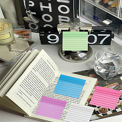 5Pcs 5 Colors Square PET Line Pad Sticky Notes&nbsp;AJEW-LP0006-76