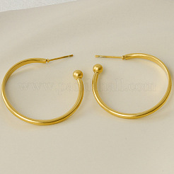304 Stainless Steel Minimalist C-Shaped Stud Earrings&nbsp;RU9520-2