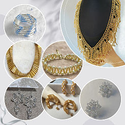 7 Styles Glass Twist Beads&nbsp;EGLA-AR0003-84A
