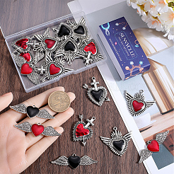 24Pcs 6 Styles Alloy Enamel Pendants&nbsp;ENAM-SC0005-03