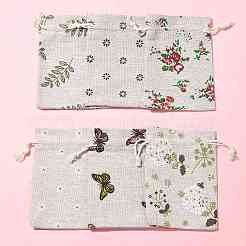 24Pcs 6 Colors Polycotton(Polyester Cotton) Packing Pouches Drawstring Bags&nbsp;ABAG-FS0001-12