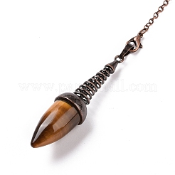 Natural Tiger Eye Dowsing Pendulums&nbsp;G-L524-06R-03