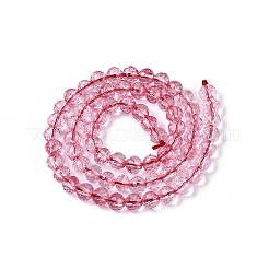 Dyed Transparent Crackle Glass Beads Strands&nbsp;GLAA-Q108-01A-A06