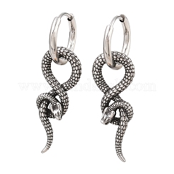 316 Surgical Stainless Snake Hoop Earrings&nbsp;EJEW-C160-15AS
