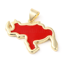 Eco-Friendly Rack Plating Brass Enamel Pendants&nbsp;KK-R143-03