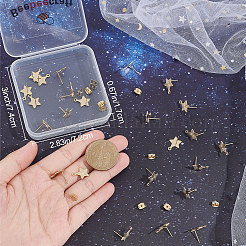 30Pcs 201 Stainless Steel Stud Earring Findings&nbsp;STAS-BBC0002-08