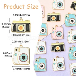 20Pcs 4 Styles Alloy Enamel Pendants&nbsp;ENAM-YW0004-17