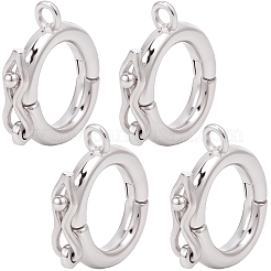 4Pcs 925 Sterling Silver Twister Clasps&nbsp;STER-BBC0009-18