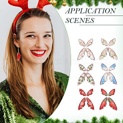 DIY Christmas Theme Epoxy Resin Wing Dangle Earring Kits&nbsp;DIY-TA0010-31