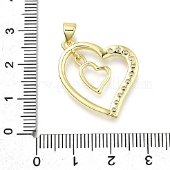 Brass Micro Pave Cubic Zirconia Pendants&nbsp;KK-K400-44G