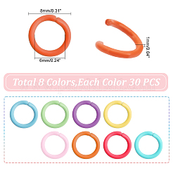 320Pcs 8 Colors Zinc Alloy Open Jump Rings&nbsp;FIND-PH0009-23