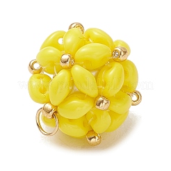 Glass Seed Beaded Pendants&nbsp;PALLOY-MZ01352-01