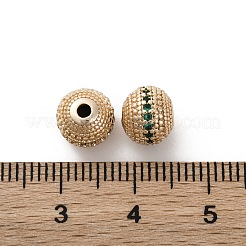 Brass Micro Pave Cubic Zirconia Beads&nbsp;KK-C071-08G
