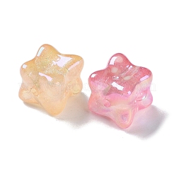 Luminous Rainbow Iridescent Plating Transparent Acrylic Beads&nbsp;PACR-C007-02