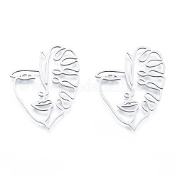 Non-Tarnish 201 Stainless Steel Filigree Joiners Links&nbsp;STAS-N090-LA942-1