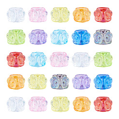 100Pcs UV Plating Transparent Acrylic European Beads&nbsp;TACR-TA0001-93A