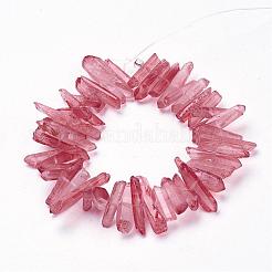 Natural Quartz Crystal Points Beads Strands&nbsp;G-K181-B09