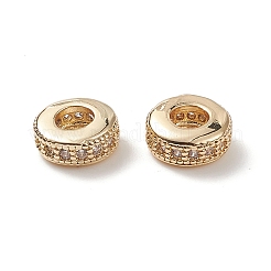 Brass Micro Pave Cubic Zirconia Beads&nbsp;ZIRC-F001-121G