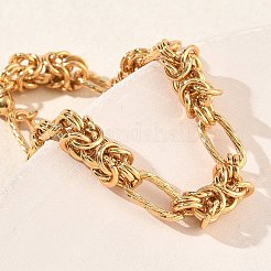 Unisex 304 Stainless Steel Byzantine Chains Bracelets&nbsp;BJEW-G790-07G
