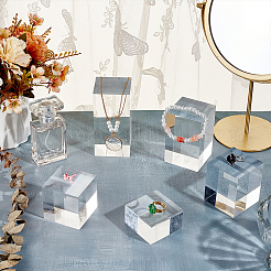 5Pcs 5 Styles Acrylic Display Pedestals for Jewelry&nbsp;ODIS-BC0001-20B