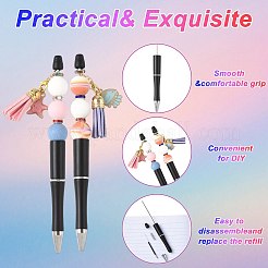 10Pcs ABS Plastic & Iron Ball-Point Pen&nbsp;AJEW-FS0001-41D