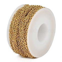 Ion Plating(IP) 304 Stainless Steel Textured Cable Chains&nbsp;CHS-H012-01G