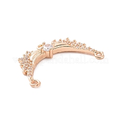 Brass Pave Clear Cubic Zirconia Chandelier Component Links&nbsp;ZIRC-K088-03KCG
