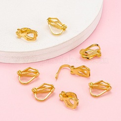 Brass Clip-on Earring Findings&nbsp;EC110-G