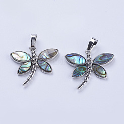 Abalone Shell/Paua Shell Pendants&nbsp;SSHEL-L008-07P