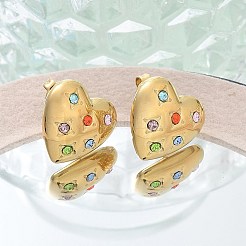 Ion Plating(IP) 304 Stainless Steel Stud Earrings&nbsp;EJEW-A118-06G-06