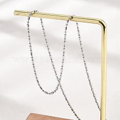 Brass Ball Chain Necklaces&nbsp;KK-P304-03P