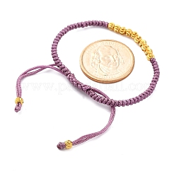 Polyester Cord Braided Bead Bracelets for Women&nbsp;BJEW-L698-01G-01