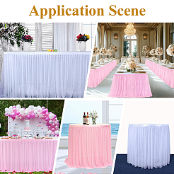 Polyester Table Skirt&nbsp;AJEW-WH20019-110B