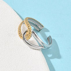 304 Stainless Steel Cuff Open Rings&nbsp;RJEW-Z121-02GP-09