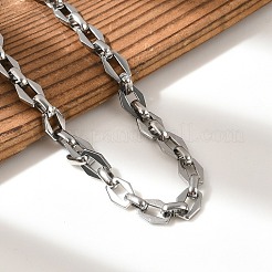 304 Stainless Steel Dapped Chains Bracelets for Men & Women&nbsp;BJEW-D042-26P