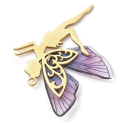 Golden Tone 201 Stainless Steel Pendants&nbsp;PALLOY-TA00161