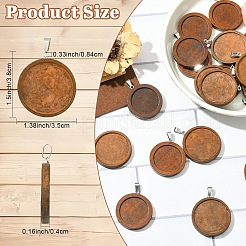 10Pcs Wooden Pendant Cabochon Settings&nbsp;FIND-YW0009-32A