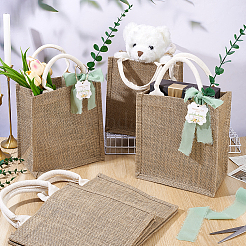 6Pcs Rectangle Canvas Cloth Tote Bags&nbsp;ABAG-PH0001-76