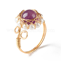 Natural Amethyst Finger Ring for Girl Women&nbsp;X1-RJEW-TA00012-5